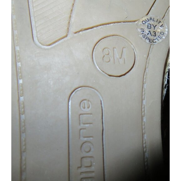 Liz Claiborne Brown Espadrille Leather Lazer Cut Platform Comfort Wedge Sandal 8 - Picture 11 of 11